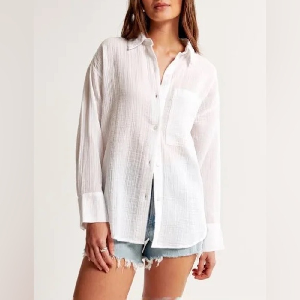 Abercrombie & Fitch White Button Down Shirt